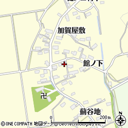 秋田県横手市平鹿町醍醐館ノ下周辺の地図