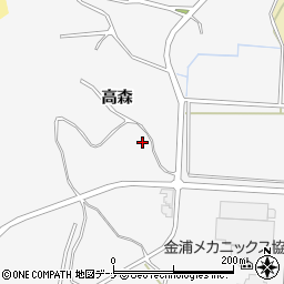 秋田県にかほ市飛高森21周辺の地図