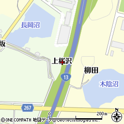 秋田県横手市外目上桜沢周辺の地図