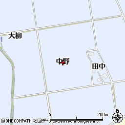秋田県横手市平鹿町中吉田（中野）周辺の地図