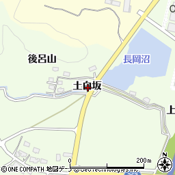 秋田県横手市外目土白坂周辺の地図