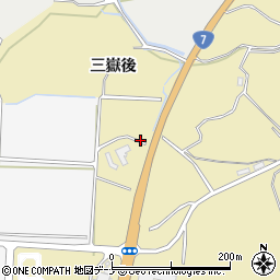 秋田県にかほ市黒川三嶽後周辺の地図