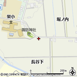 秋田県横手市大屋寺内（長谷下）周辺の地図