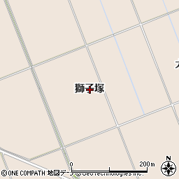 秋田県横手市平鹿町浅舞獅子塚周辺の地図