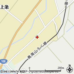 秋田県由利本荘市新上条新上条46周辺の地図