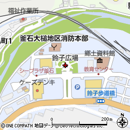 鈴子広場周辺の地図