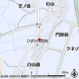 秋田県にかほ市院内上杉山周辺の地図