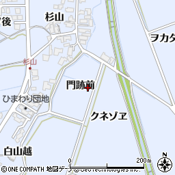 秋田県にかほ市院内（門跡前）周辺の地図