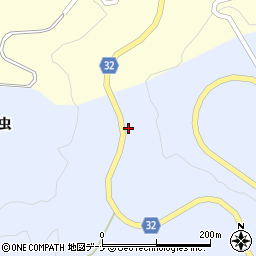 秋田県にかほ市院内夏虫周辺の地図
