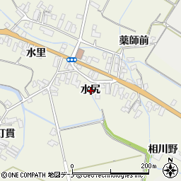 秋田県横手市雄物川町東里水尻周辺の地図
