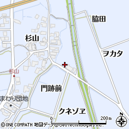 秋田県にかほ市院内脇田周辺の地図