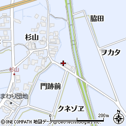 秋田県にかほ市院内（脇田）周辺の地図