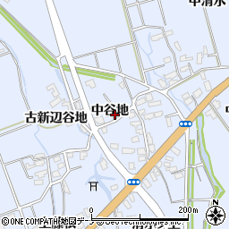 秋田県横手市平鹿町中吉田中谷地15周辺の地図
