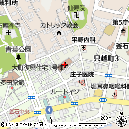 釜石郵便局　荷物集荷周辺の地図