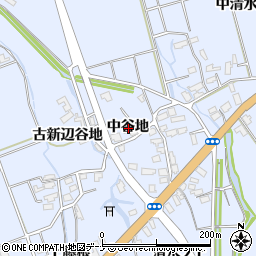 秋田県横手市平鹿町中吉田中谷地周辺の地図