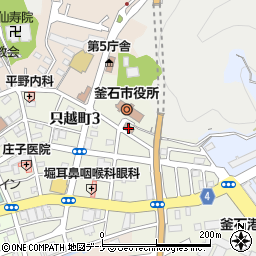 釜石市役所第２庁舎周辺の地図