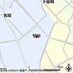 秋田県横手市平鹿町中吉田堅田周辺の地図