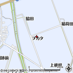 秋田県にかほ市院内（ヲカタ）周辺の地図