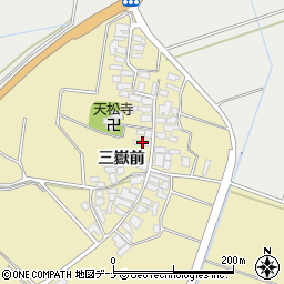 秋田県にかほ市黒川三嶽前周辺の地図