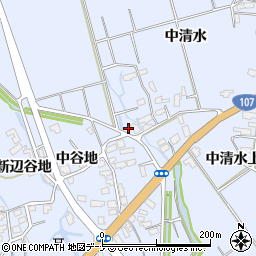 秋田県横手市平鹿町中吉田中谷地1周辺の地図
