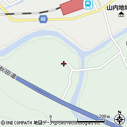 秋田県横手市山内平野沢（下三明岡）周辺の地図