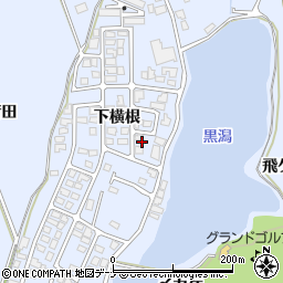 秋田県にかほ市院内下横根周辺の地図