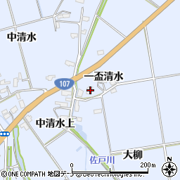 秋田県横手市平鹿町中吉田一盃清水36周辺の地図