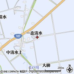 秋田県横手市平鹿町中吉田一盃清水32周辺の地図