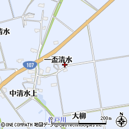 秋田県横手市平鹿町中吉田一盃清水32-2周辺の地図