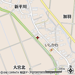 秋田県横手市平鹿町浅舞新平川167周辺の地図