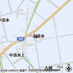 秋田県横手市平鹿町中吉田（一盃清水）周辺の地図