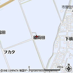 秋田県にかほ市院内稲荷田周辺の地図