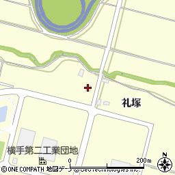 秋田県横手市柳田（礼塚）周辺の地図