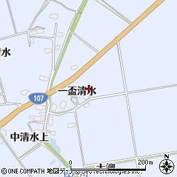 秋田県横手市平鹿町中吉田一盃清水23-2周辺の地図