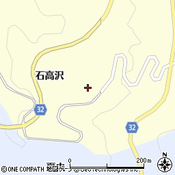 秋田県にかほ市平沢（石高沢）周辺の地図