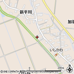 秋田県横手市平鹿町浅舞新平川82周辺の地図