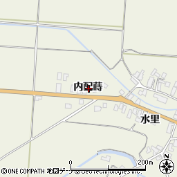 秋田県横手市雄物川町東里内配蒔周辺の地図