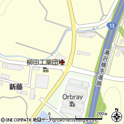 秋田県横手市柳田新藤周辺の地図