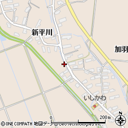 秋田県横手市平鹿町浅舞新平川152周辺の地図