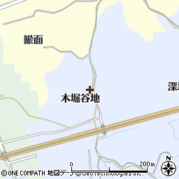 秋田県にかほ市院内木堀谷地周辺の地図