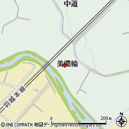 秋田県にかほ市三森美濃輪周辺の地図