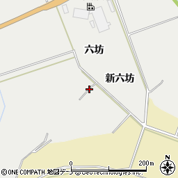 秋田県にかほ市芹田（新六坊）周辺の地図