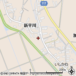 秋田県横手市平鹿町浅舞新平川138周辺の地図