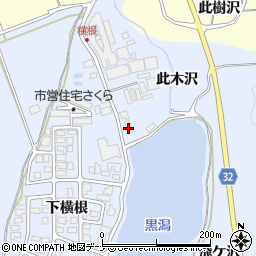 秋田県にかほ市院内此木沢周辺の地図