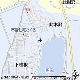 秋田県にかほ市院内（此木沢）周辺の地図