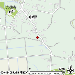 秋田県横手市大屋新町中里92周辺の地図