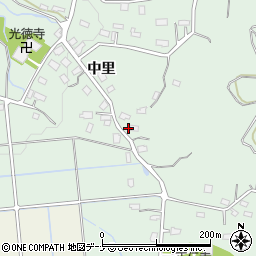秋田県横手市大屋新町中里91周辺の地図