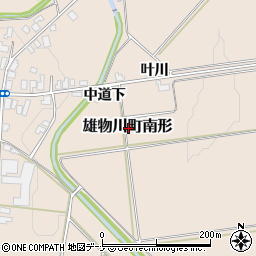 秋田県横手市雄物川町南形周辺の地図