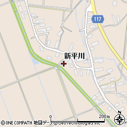 秋田県横手市平鹿町浅舞新平川86周辺の地図
