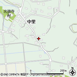 秋田県横手市大屋新町中里90周辺の地図